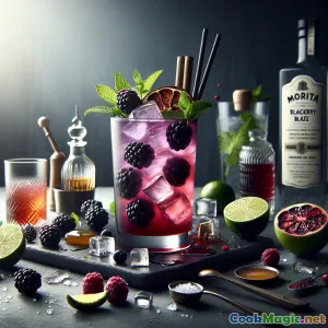 Morita Blackberry Blaze: Gin Fizz mit geräucherten Beeren