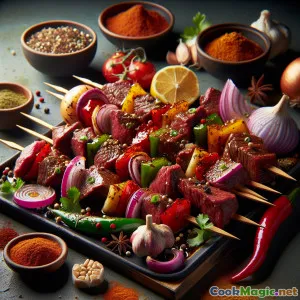 Muchomo a la Parrilla Especiado: Brochetas al Estilo del África Oriental