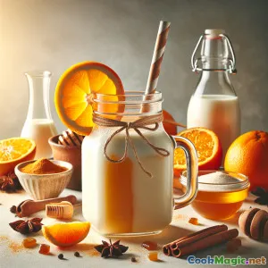 Cremiges Valencia-Orange-Milch-Genuss