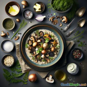 Porridge Cremoso di Funghi della Foresta Nordica