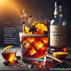Olde Alehouse Ember : Un cocktail de bière anglaise fumée