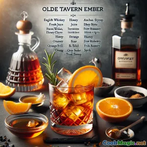 Olde Tavern Ember: Một ly cocktail rượu whiskey khói với cam quýt