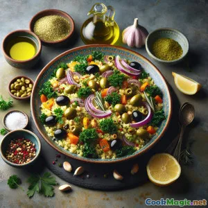 Nasi Maftoul Kebun Zaitun: Harmoni Pedesaan Levantine