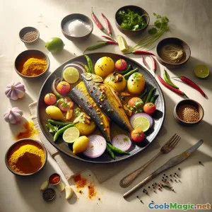 Fusão de Pabda Bhorta com o brilho da mostarda