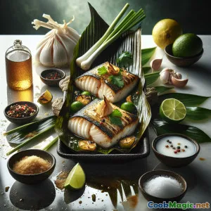 Paquetes de Pescado a la Parrilla con Pandan: Delicia Aromática Asiática