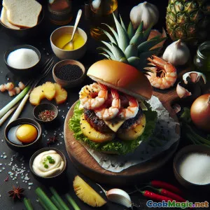 Tropical Pineapple Teriyaki Burgers with Surfside Flair