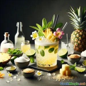 Polynesian Palm Fizz: A Tropical English Mocktail