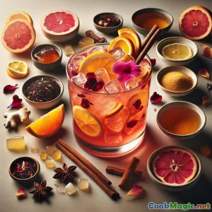 Rooibos-Zitruspunsch mit Protea-Blüten