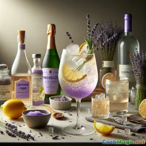 Erfrischender Provence Lavendel Spritz-Cocktail