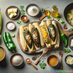 Małe tamalitos nadziewane z Puebla Poblano: Festiwal kukurydzy!