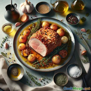 Delicia de Asado de Cerdo con Miel y Eneldo de Alsacia