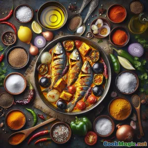 Melodie des Rui-Fischcurrys: Rohu-Senf-Curry