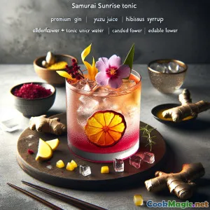 Samurai Sunrise: Yuzu & Hibiscus Tonic Fusion