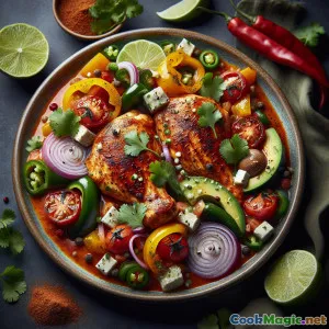 Santa Fe gegrilltes Hähnchen mit Criolla-Salsa