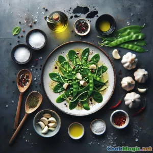 鲜亮蒜香炒雪豆苗