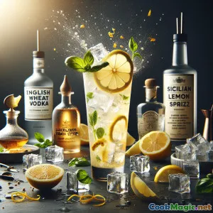 Erfrischender sizilianischer Zitronen-Weizen-Spritz-Cocktail