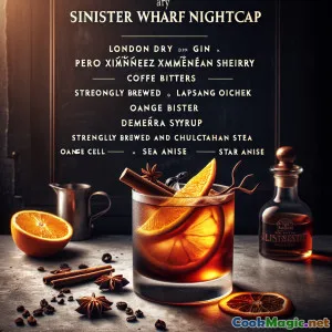 sinister埠夜の一杯：スモーキーなイギリスジンカクテル