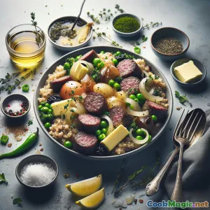 Buttriges schottisches Skirlie mit Zwiebeln und Haferflocken