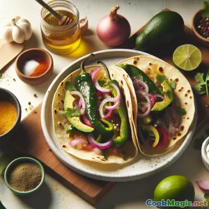 Rauchige Poblano-Straßen-Tacos mit Limettencreme