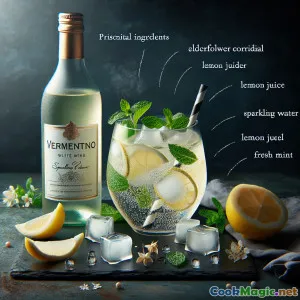 Coquetel de Vermentino Espumante Brilhante e Borbulhante