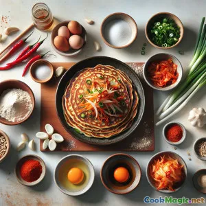 Kızarmış ve Baharatlı Turp Kimchi Krep Sihri