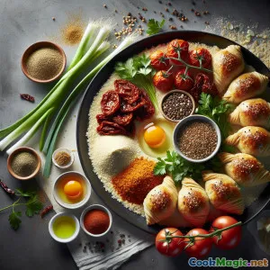 Pieczenie Księżyca z Kibbe z Suszonymi na Słońcu Pomidorami