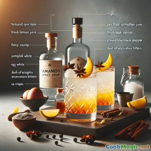 Sour alle Spezie di Tamarindo: Cocktail Inglese Piccante con un Twist