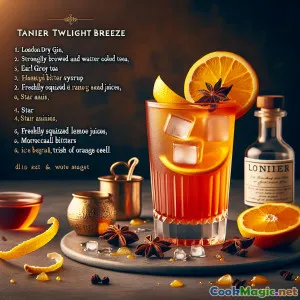 Tangier Twilight Breeze: Earl Grey & Citrus Gin Fizz