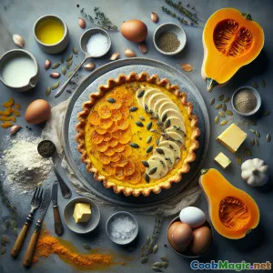 Herzhafte Kürbis-Tarte mit Colonia-Käse