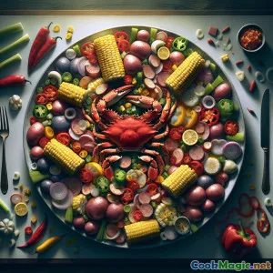 Casserole de crabe Tidewater bouilli avec des miettes de pain beurrées