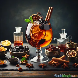 Tula Pflaumen-Samowar: Ein aufgegossener englischer Tee-Cocktail mit Pflaumen