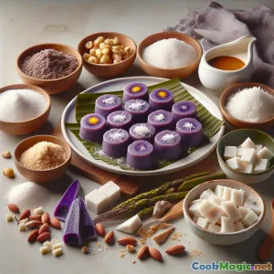 Bouchées Ube Pili Kakanin : Délice Filippin Chewy