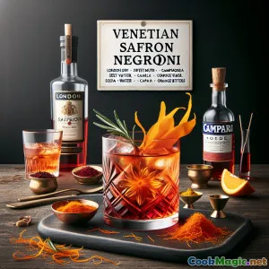 Venetian Saffron Negroni: Gilded Italian Cocktail Twist