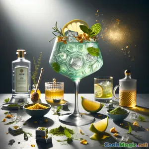 Königlicher Smaragd: Ein königlicher grüner Matcha-Cocktail