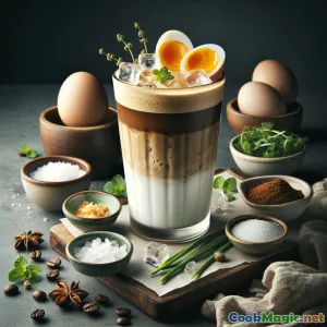 Kopi Vietnam Mewah dengan Krim Telur Asin