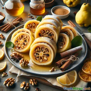 Vipava Valley Quince Rolls with Toasted Walnuts