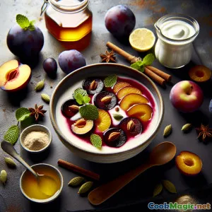 Cozy Warm Plum Compote Soup with Spices