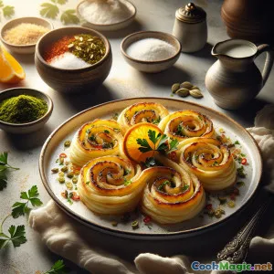 Ghee-Duftende Tawa-Wirbel mit Yafa-Zeste