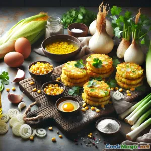 Хрустящие патти из цветов юкки и сладкой кукурузы